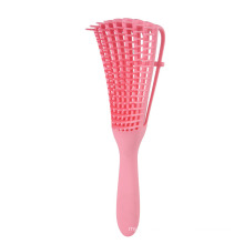 Pink Private Label Plastic Flexible Detangler Hair Brushes and Combs